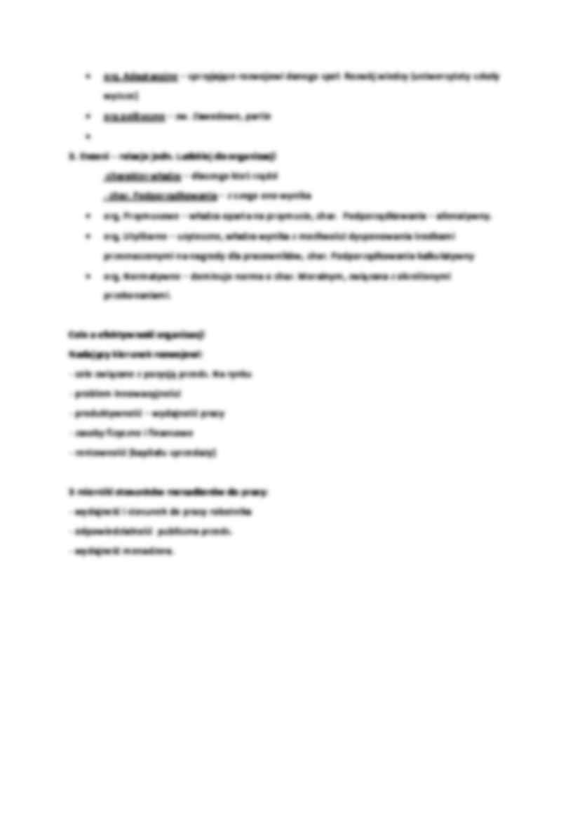 Nauki o organizacji - wykład 1, (sem II) - strona 3