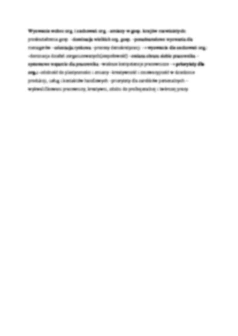 Zachowania organizacyjne,  Wykład 1, (sem II) - strona 2