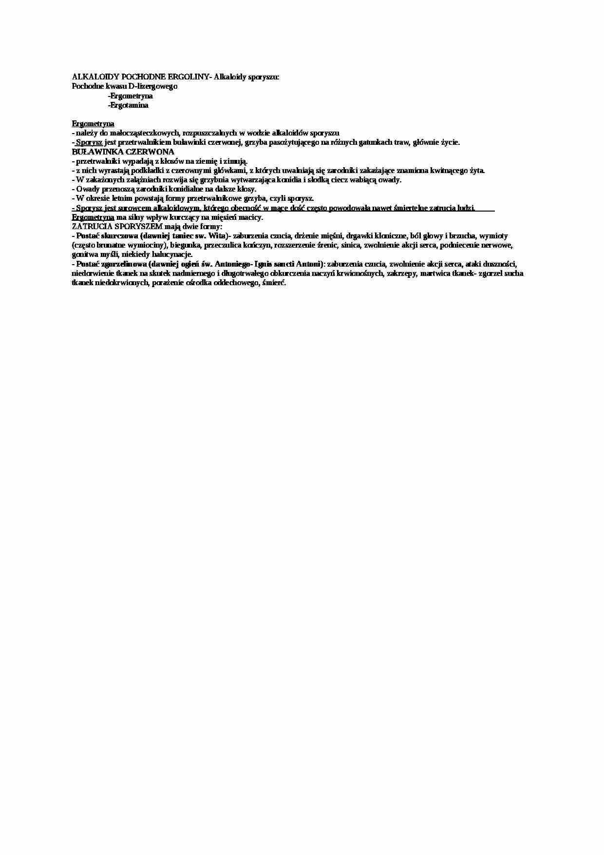 Wykład - alkaloidy pochodne ergoliny - strona 1