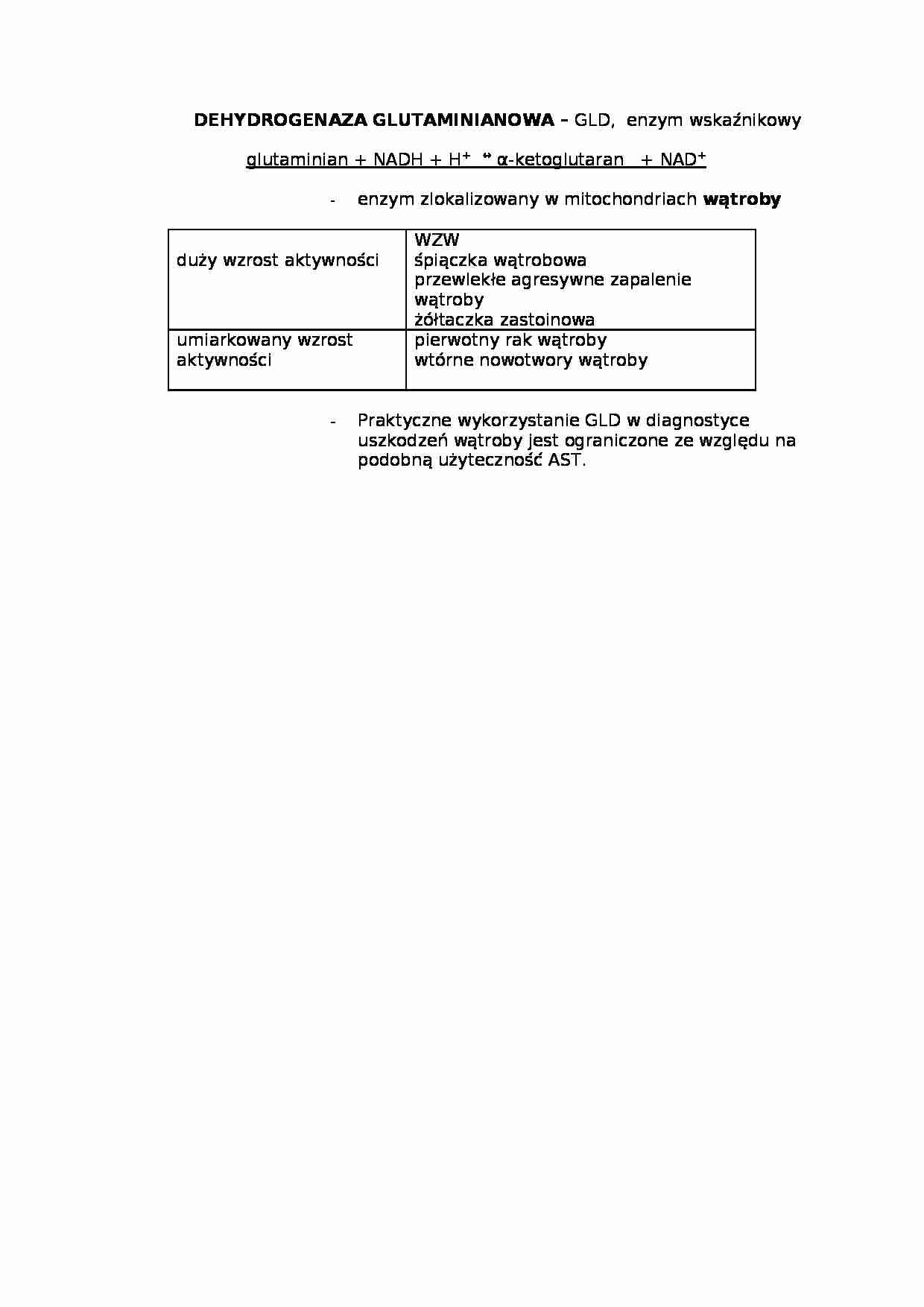 Wykład - dehydrogenaza glutaminianowa - strona 1