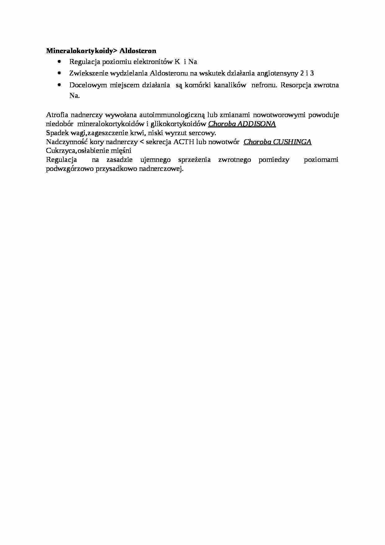 Opracowanie - mineralokortykoidy- aldosteron - strona 1