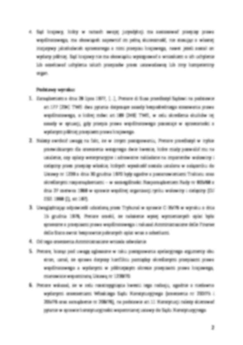 Prawo instytucjonalne Unii Europejskiej - Simmenthal - omówienie - strona 2