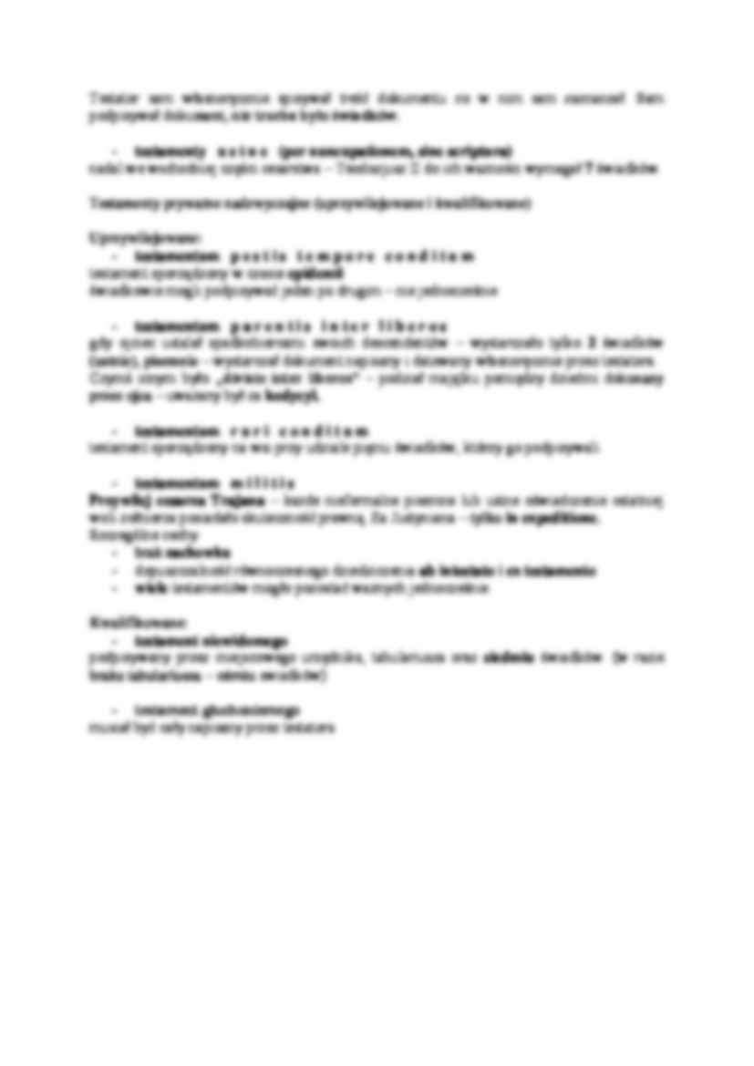 Formy testamentu w prawie poklasycznym i testamenty prywatne - opis - strona 2