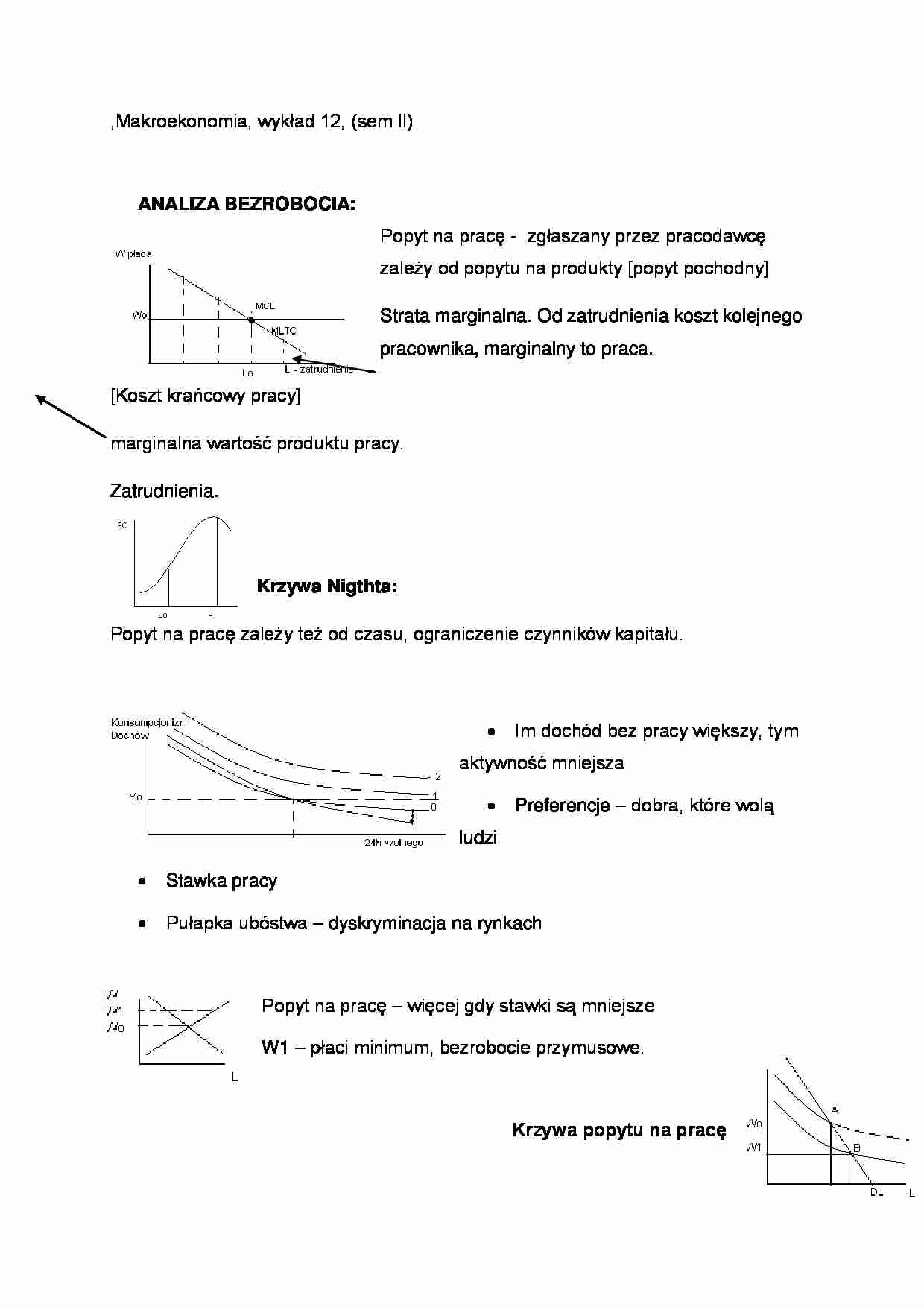 Makroekonomia - wykład 12, (sem II) - strona 1