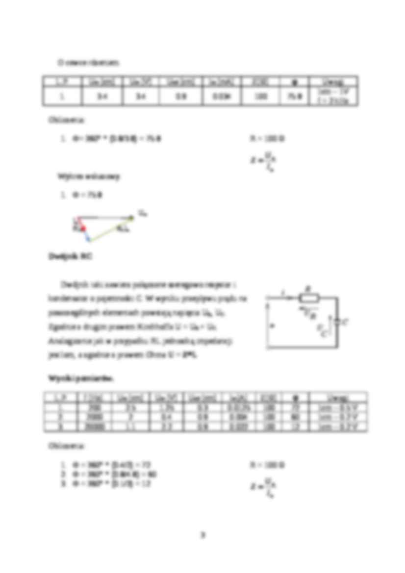 Elektrotechnika - sprawozdanie nr 1 - strona 3