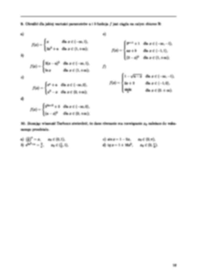 Granica i ciągłość funkcji - zadania - strona 3