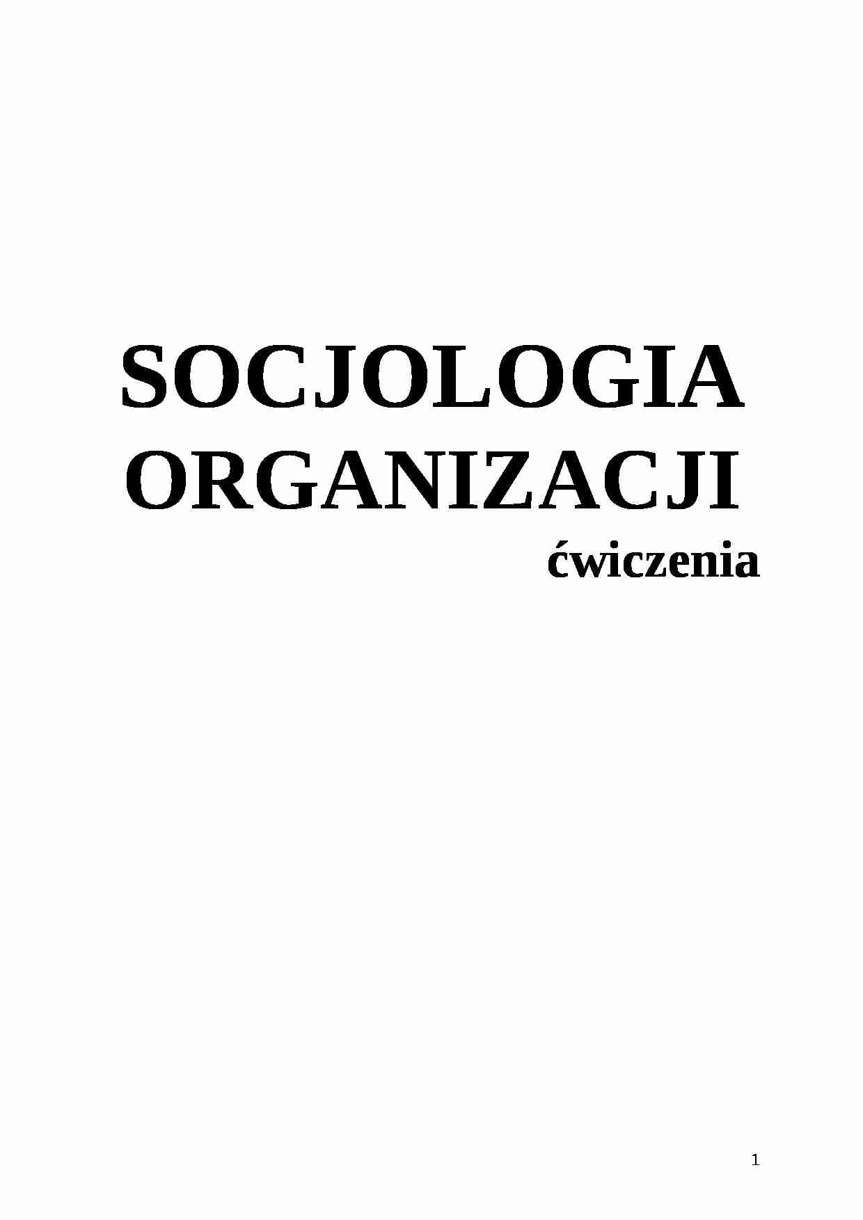 Socjologia - skrypt - Organizacja pozarządowa - strona 1