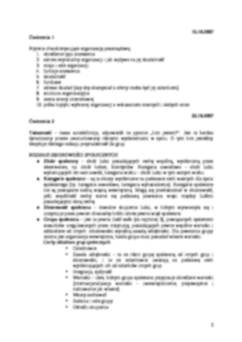 Socjologia - skrypt - Organizacja pozarządowa - strona 2