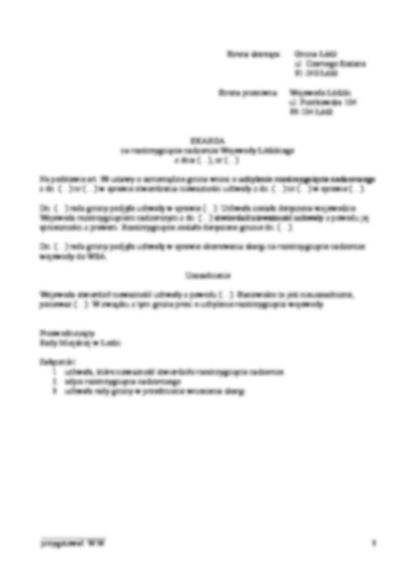 Prawo administracyjne - skargi - egzamin - strona 3