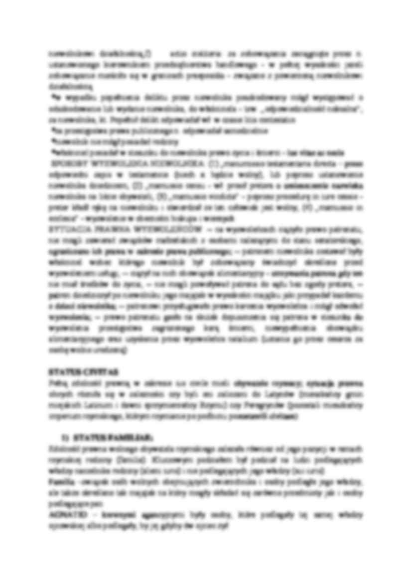 Wady czynności prawnych, Status Romani - omówienie  - strona 2