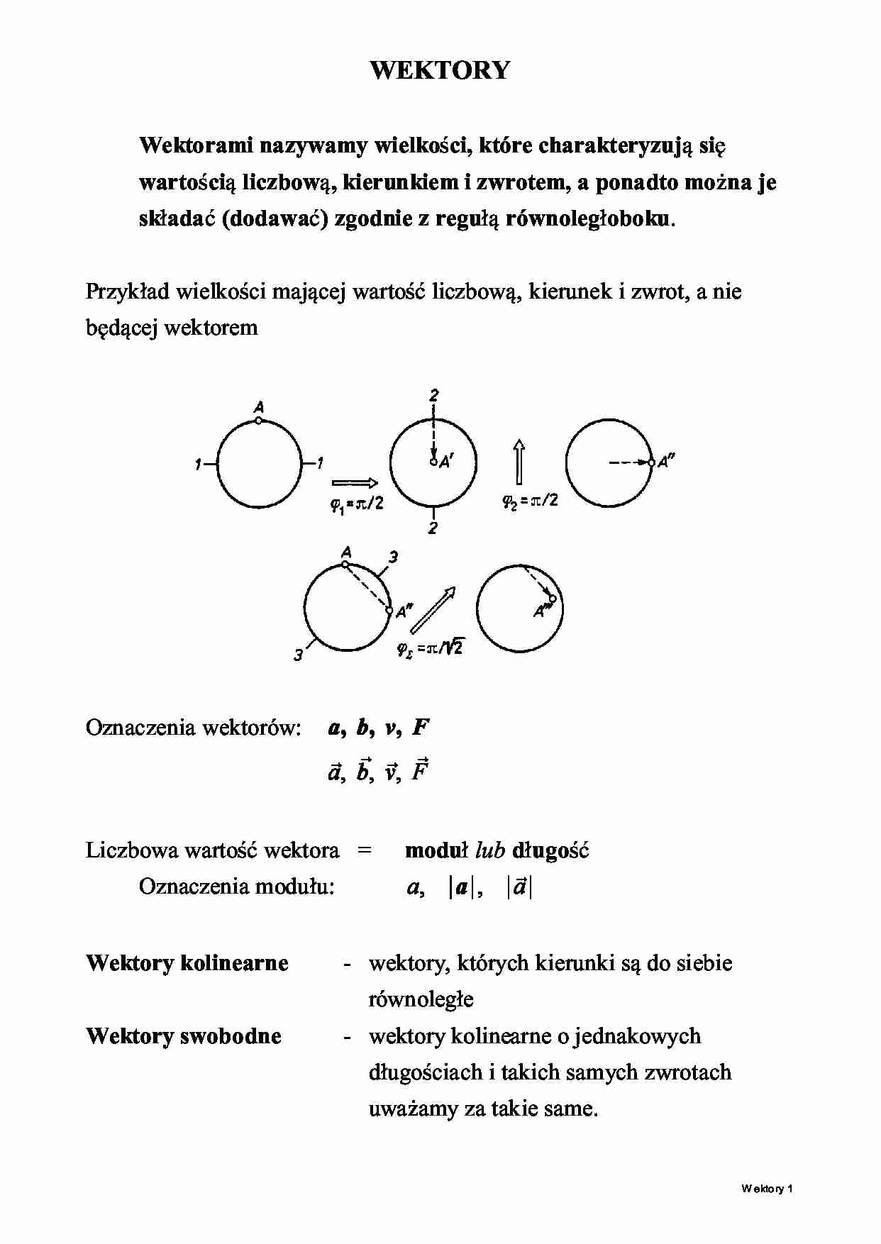 Wektory w fizyce - strona 1