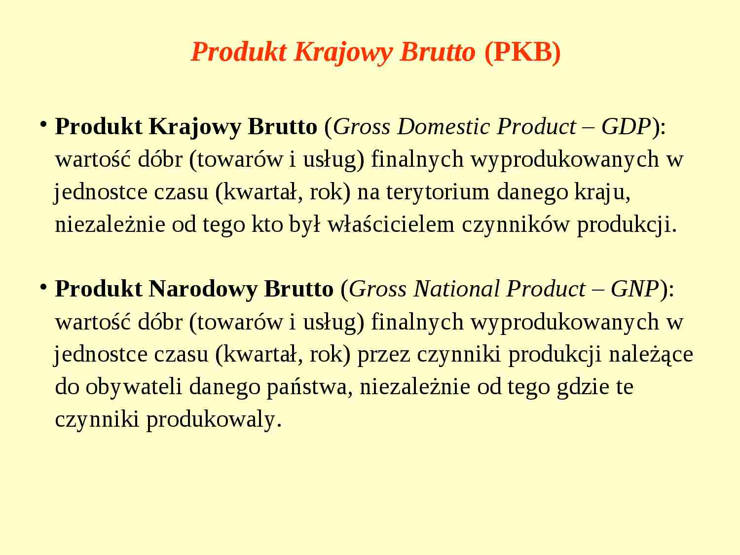 Produkt Krajowy Brutto (PKB) - prezentacja  - strona 1