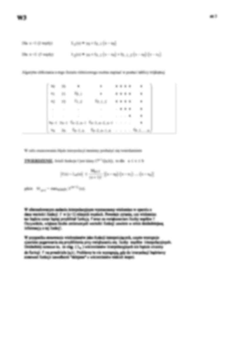 Interpolacja Langrange'a - sformułowanie zadania interpolacyjnego - strona 3