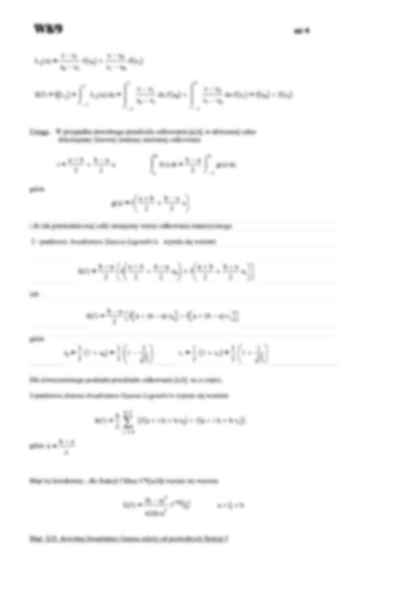 Kwadratury Gaussa - opracowanie. - strona 2