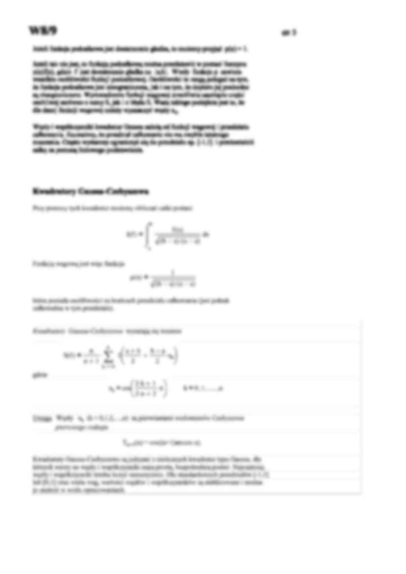 Kwadratury Gaussa - opracowanie. - strona 3