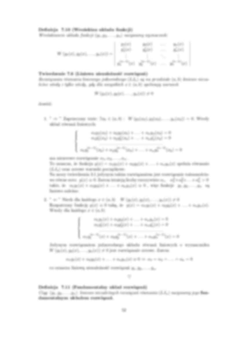 Równania różniczkowe liniowe jednorodne - omówienie  - strona 2