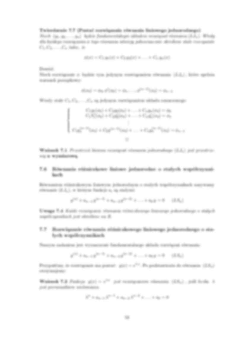 Równania różniczkowe liniowe jednorodne - omówienie  - strona 3