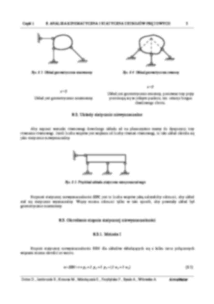 Analiza kinematyczna płaskiego układu tarcz  - omówienie  - strona 2