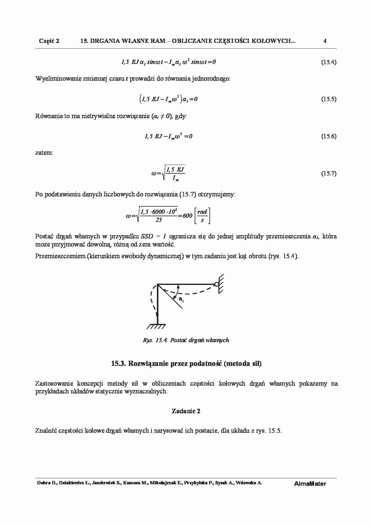 Rozwiązanie przez podatność (metoda sił) - strona 1