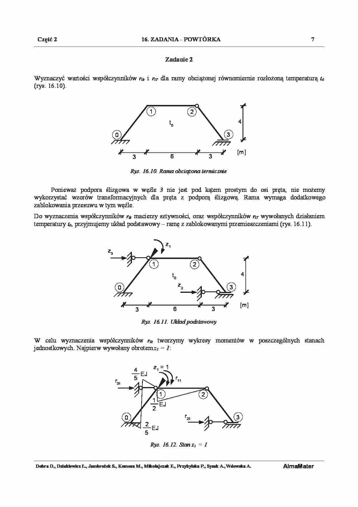 Mechanika konstrukcji 2 - przykładowe zadania - strona 1