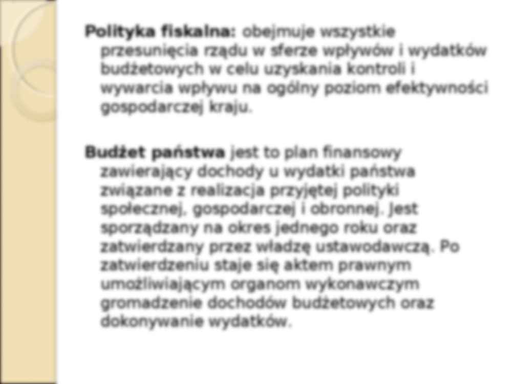 Budżet państwa i polityka fiskalna - prezentacja - strona 2