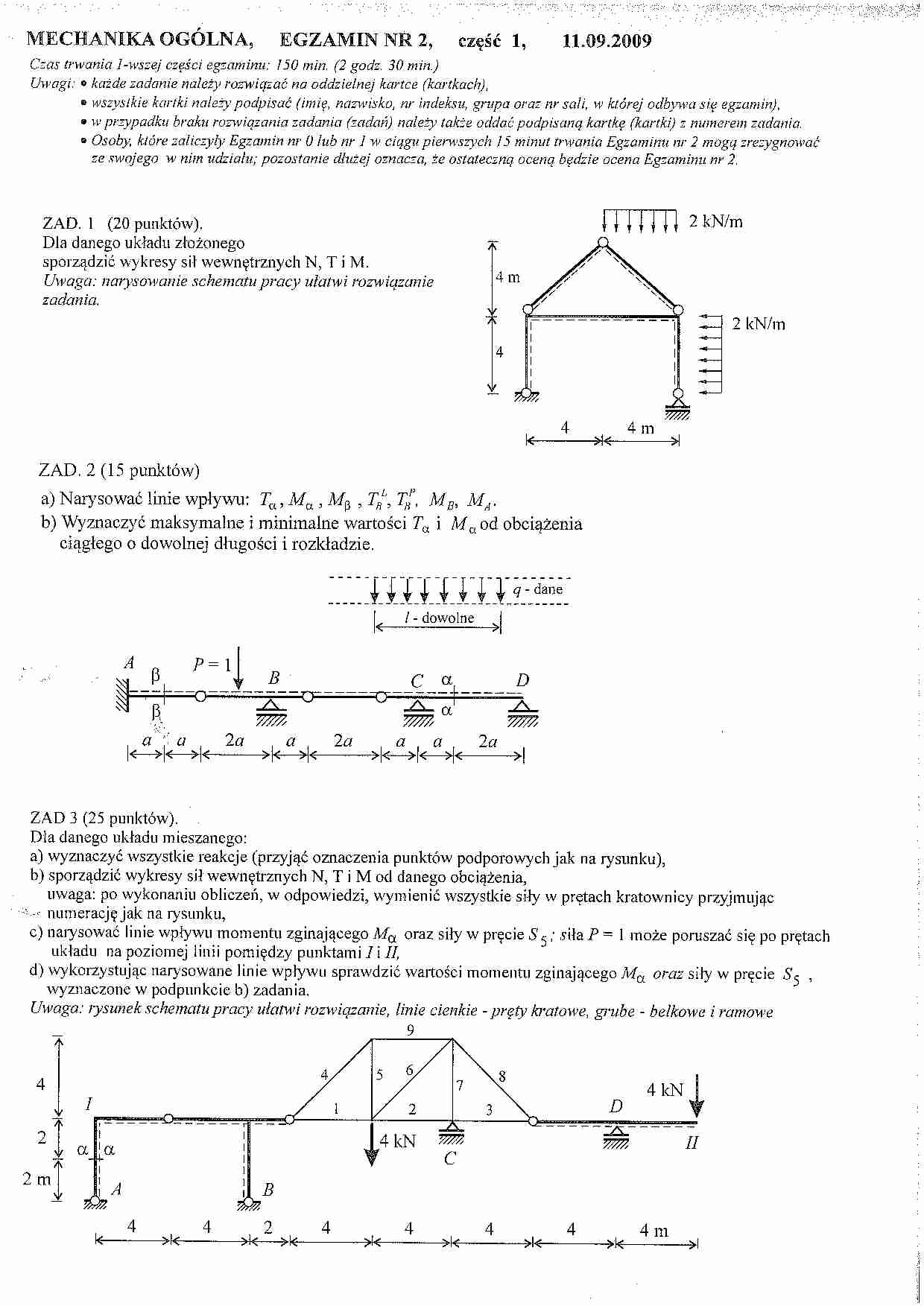 Mechanika ogóna-egzamin 2 - strona 1