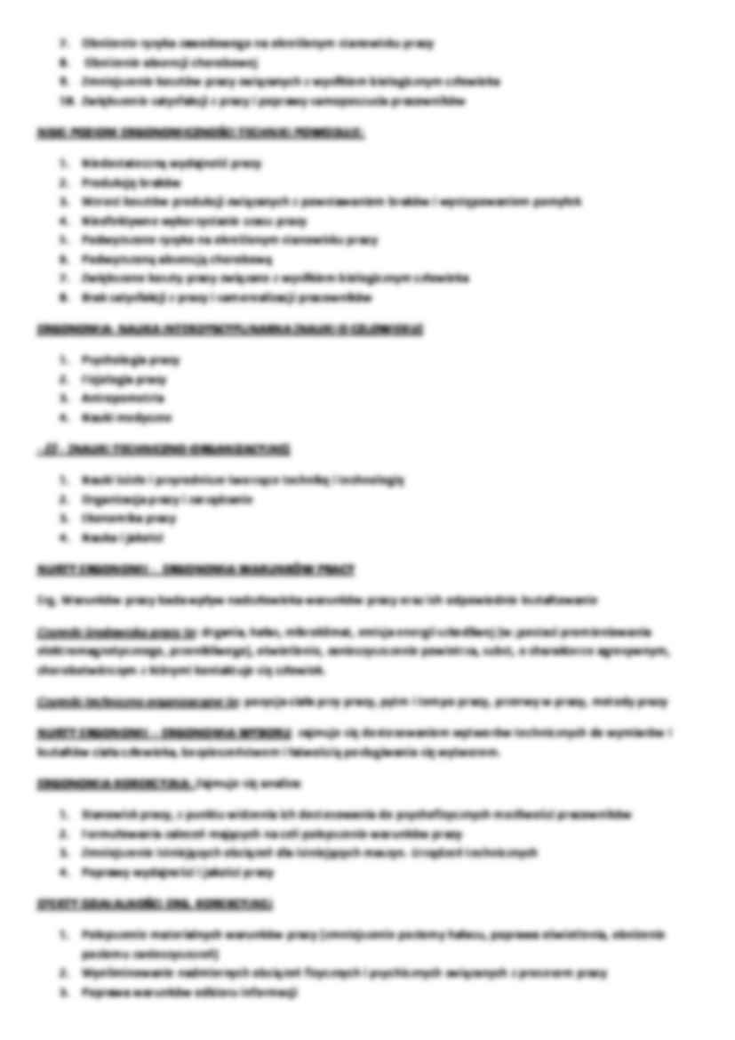 Bezpieczeństwo Pracy i Ergonomia - materiały egzamin - strona 2