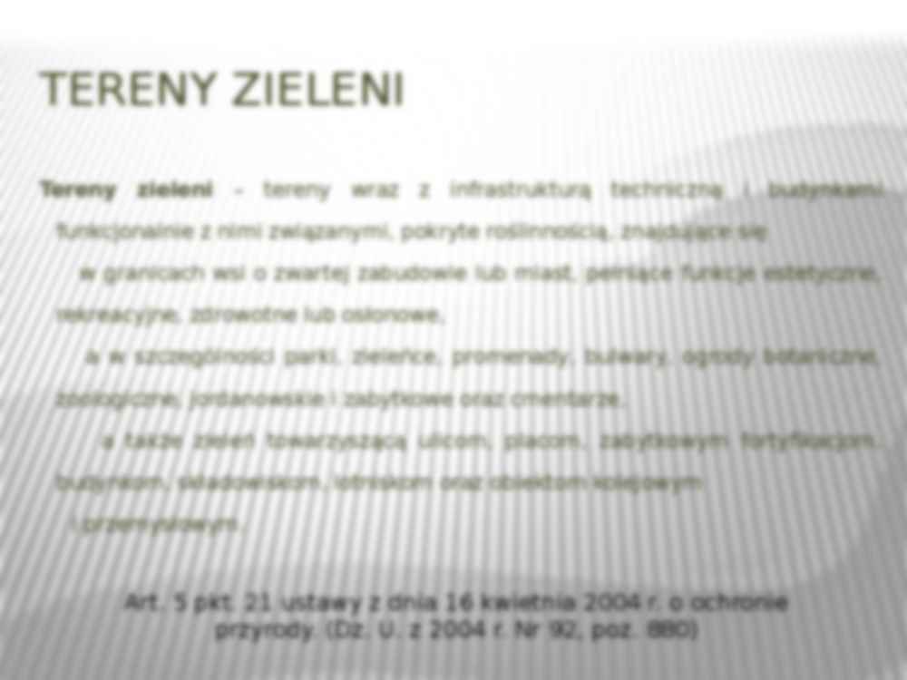 Tereny zielone w Warszawie - prezentacja  - strona 2