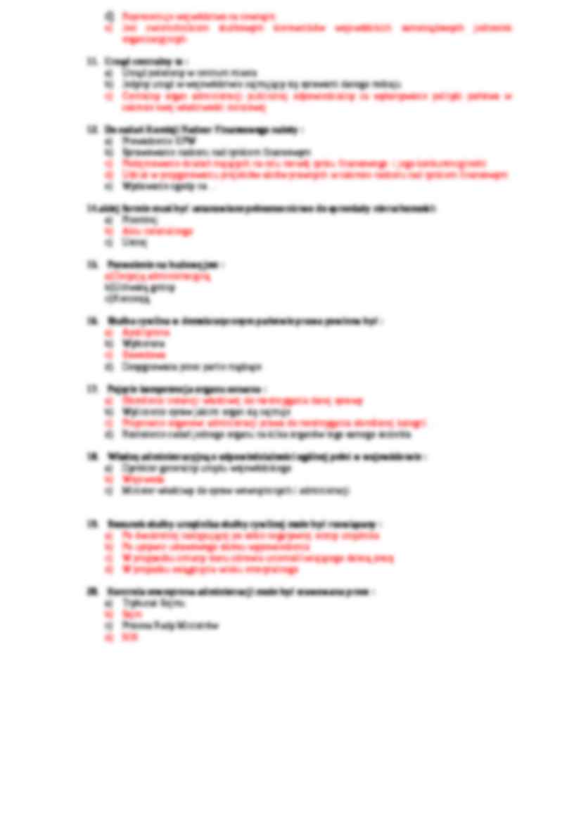  Prawo administracyjne -  Egzamin zestaw 1 - strona 2