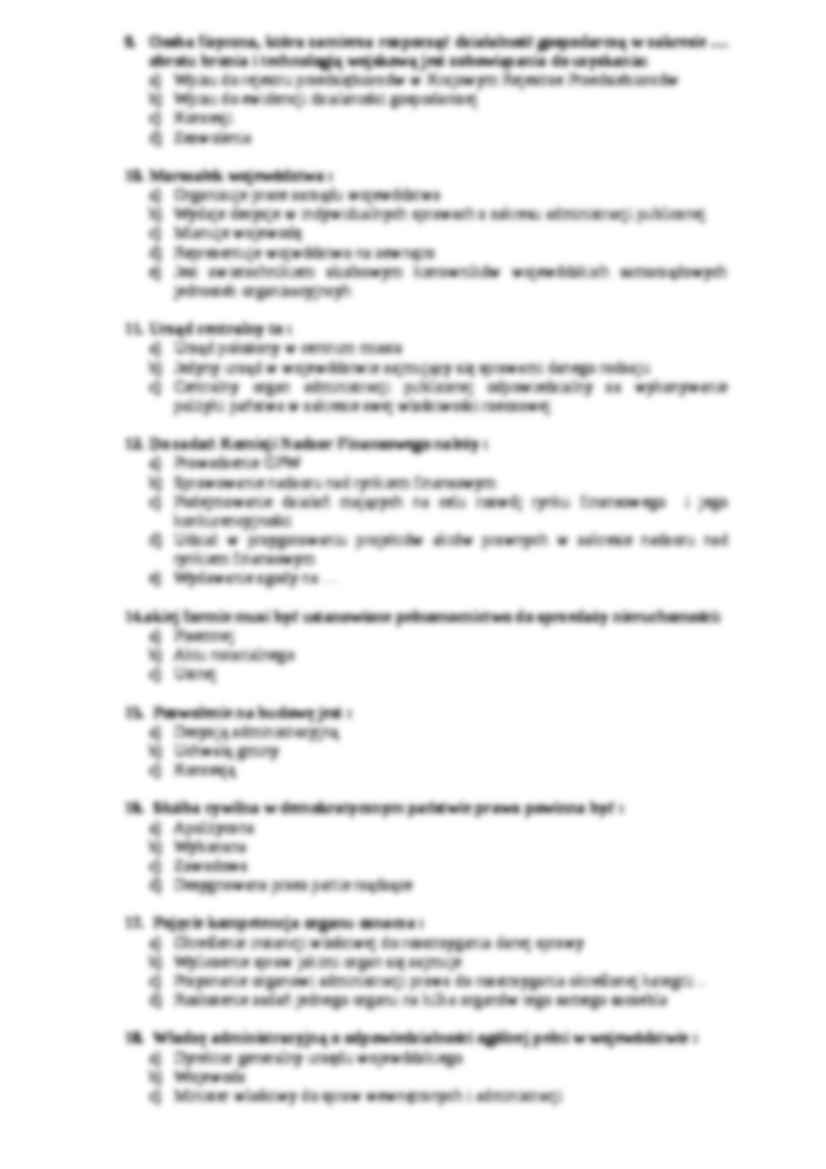  Prawo administracyjne -  Egzamin zestaw 1a - strona 2