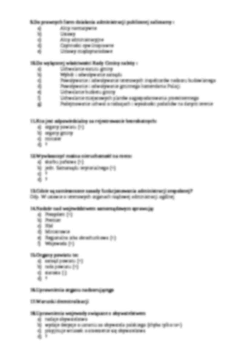  Prawo administracyjne -  Egzamin zestaw 2a - strona 2