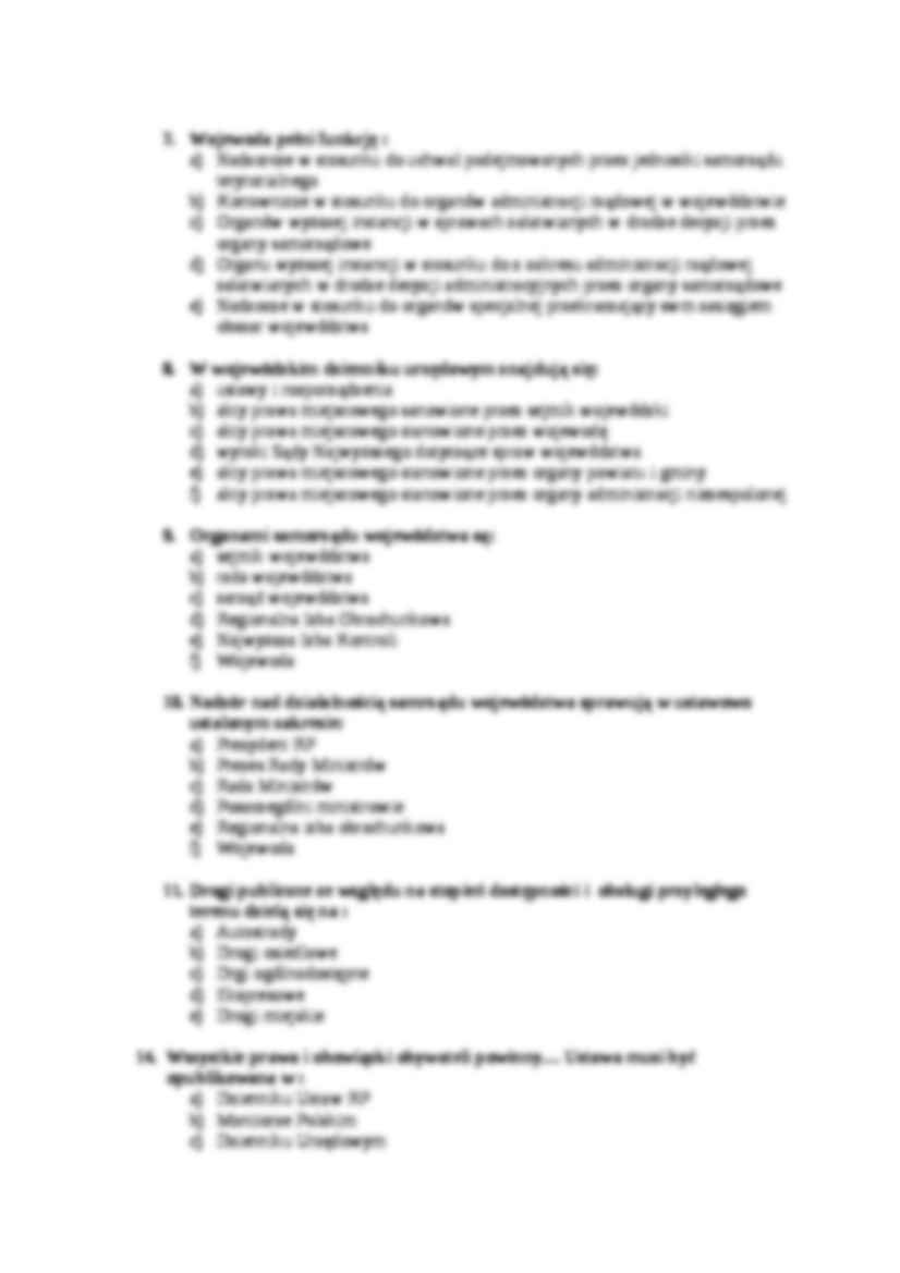  Prawo administracyjne -  Egzamin zestaw 3a - strona 2