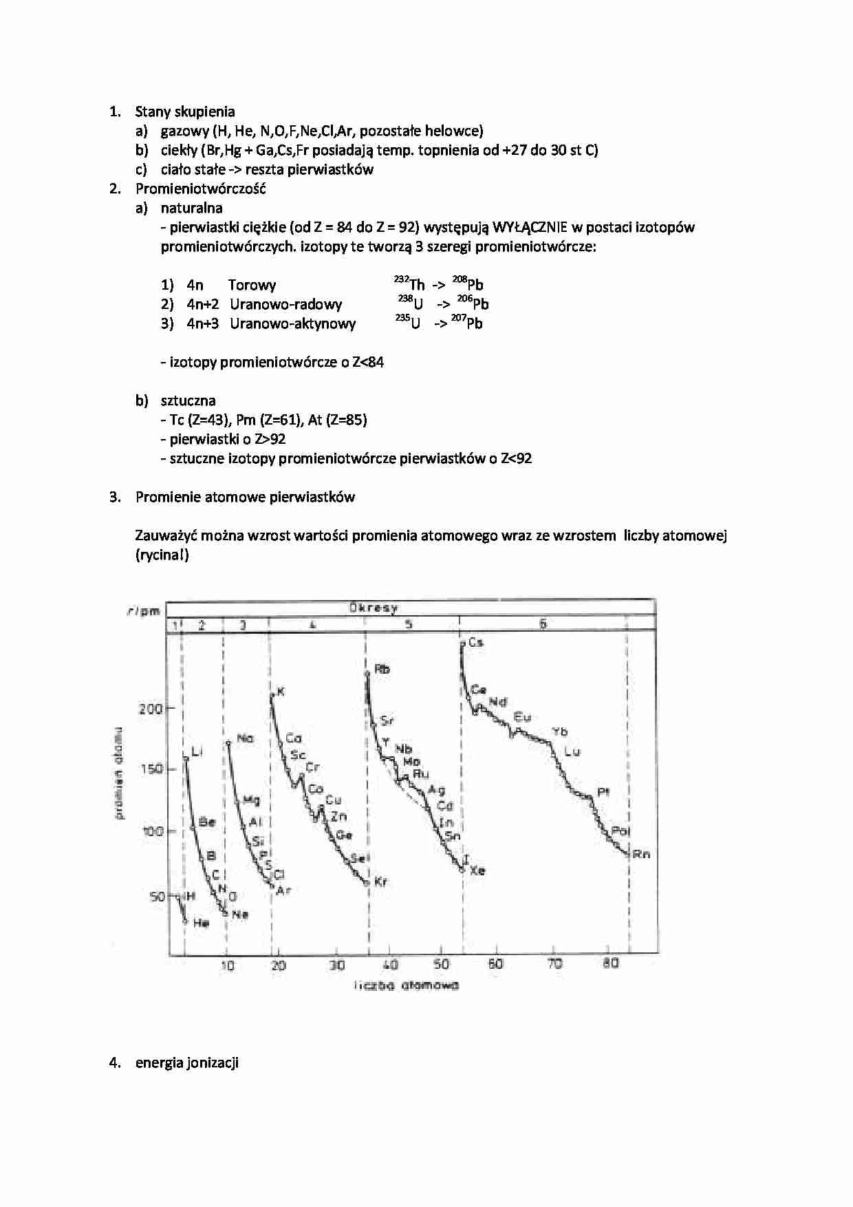 Okresowość właściwości pierwiastków chemicznych- opracowanie - strona 1