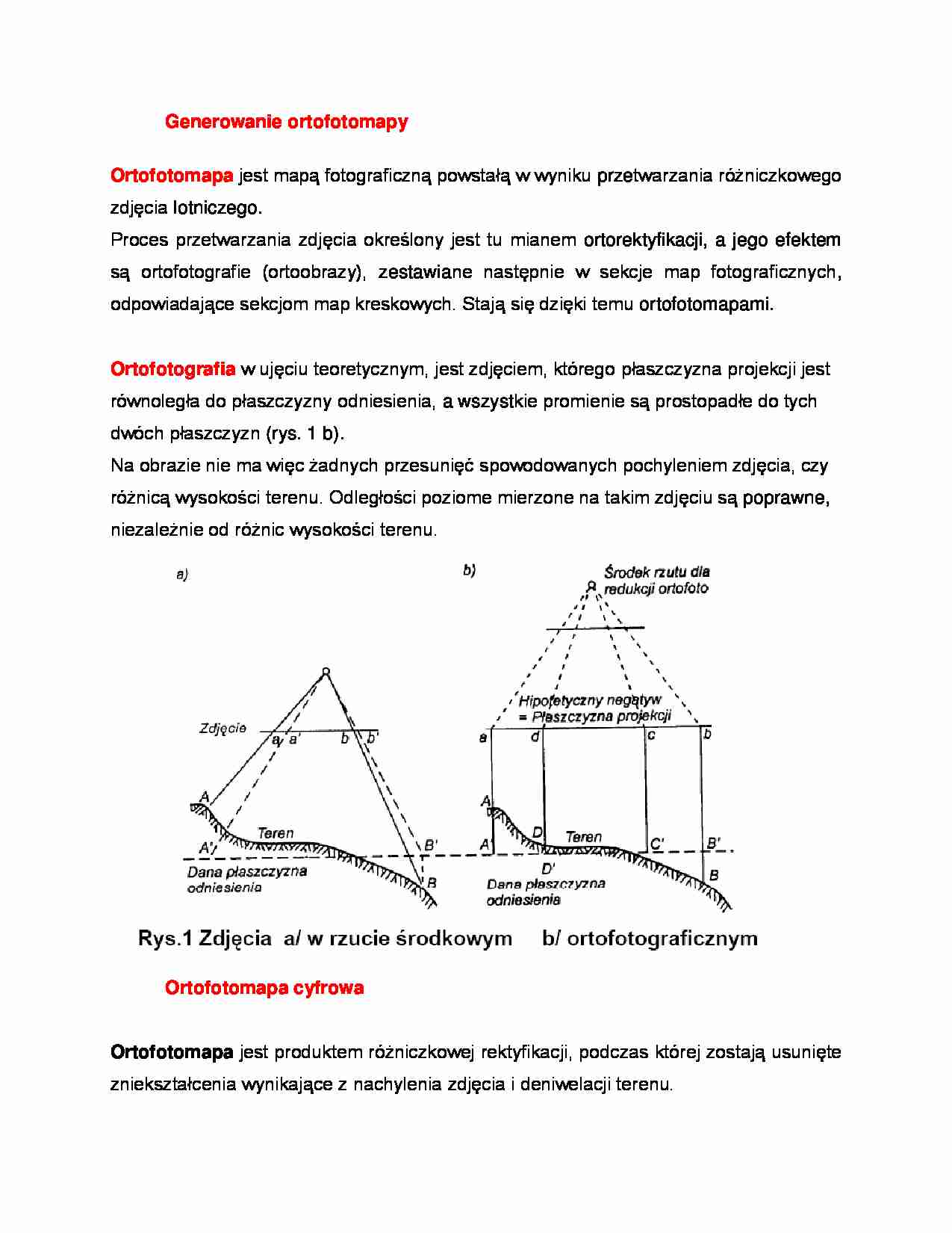 Ortofotomapa- opracowanie - strona 1