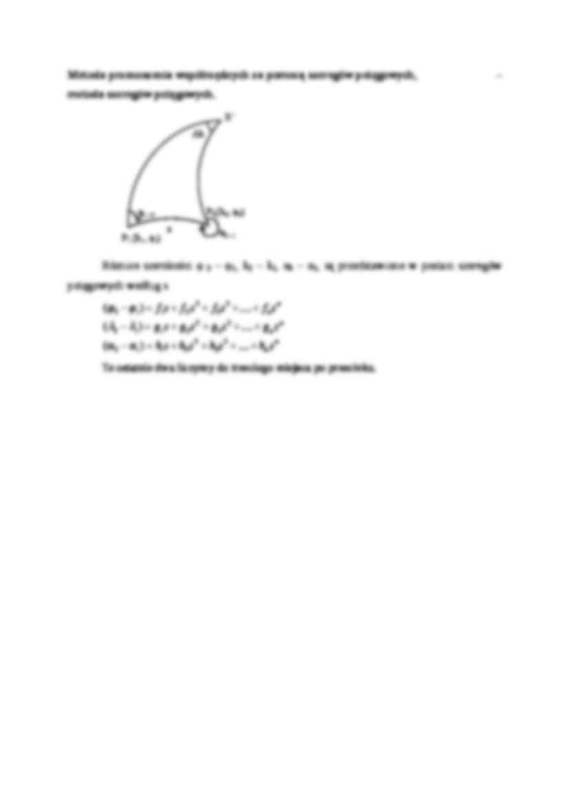 Metody tablicowe przenoszenia współrzędnych- opracowanie - strona 2