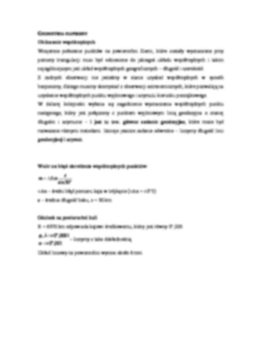 Wyrównanie sieci astronomiczno geodezyjnej- opracowanie - strona 2