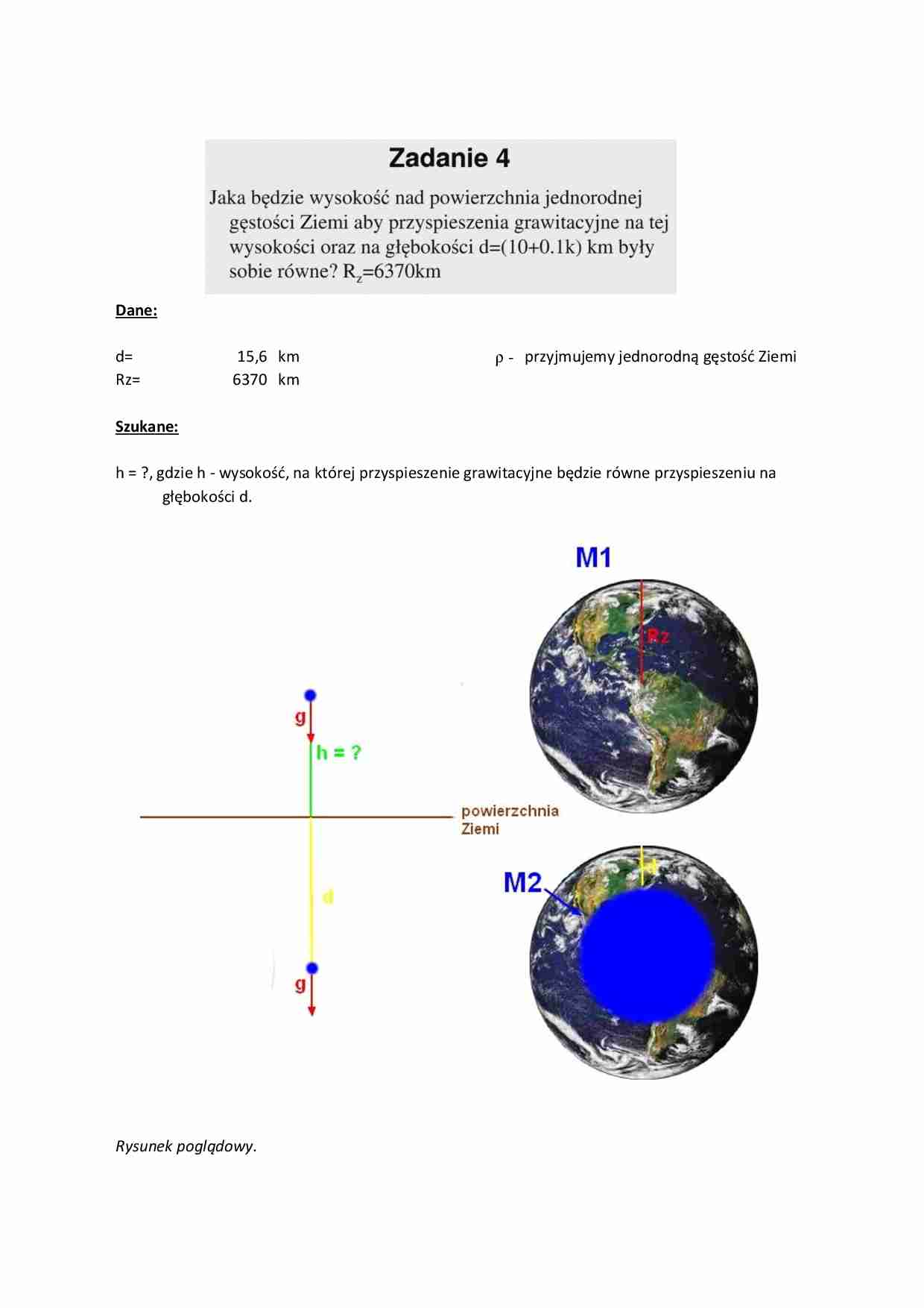 Geodezja fizyczna i grawimetria geodezyjna- zadanie 4 - strona 1