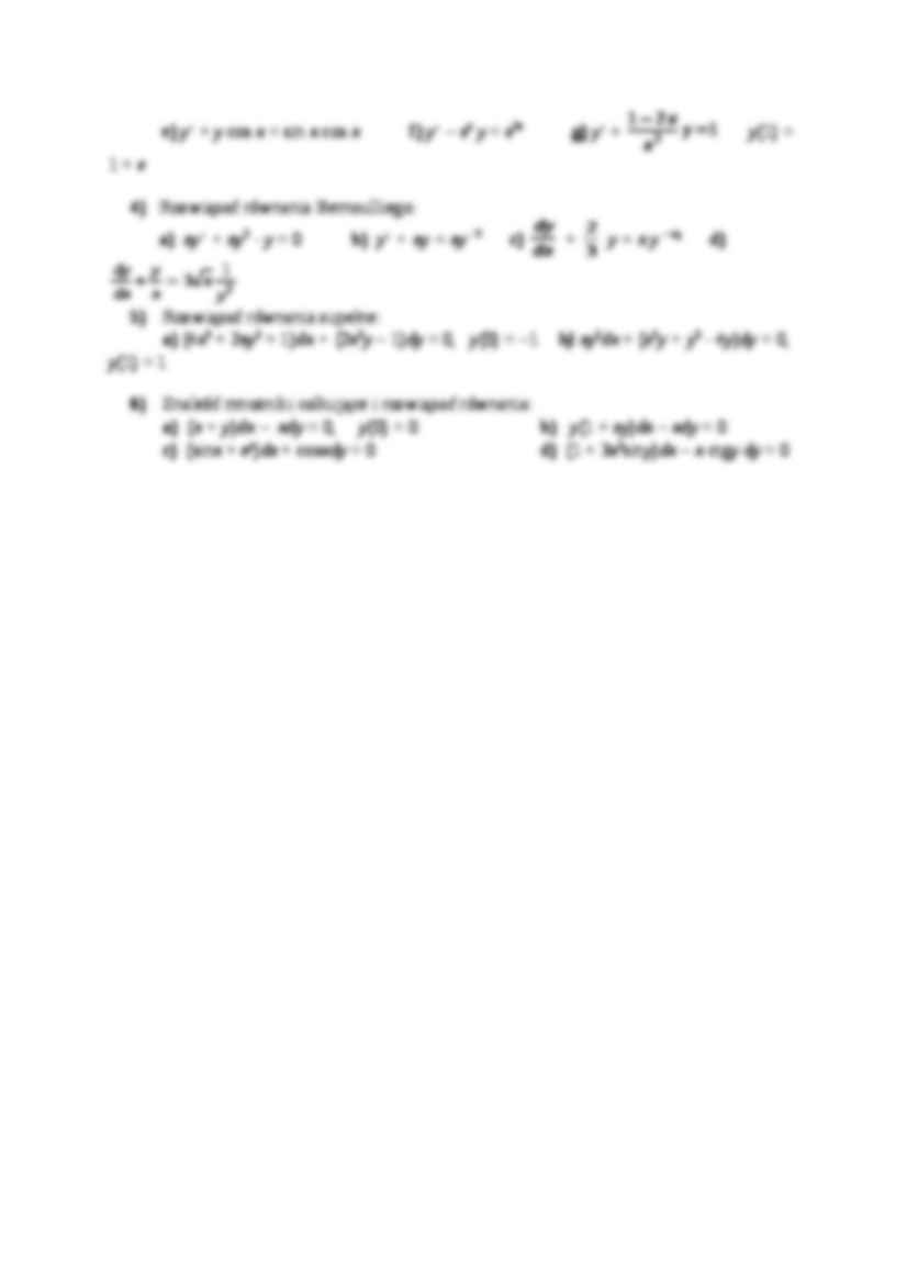 Równania różniczkowe rzędu pierwszego - wykład - strona 2