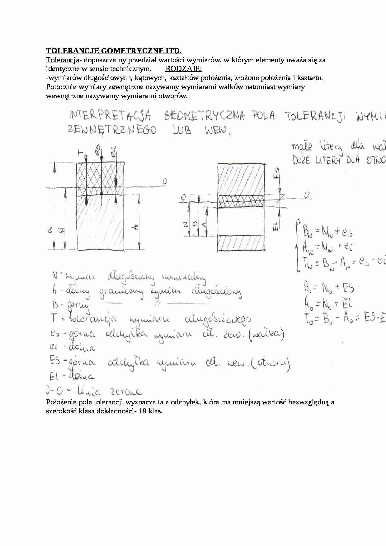 Tolerancje geometryczne - wykład - strona 1