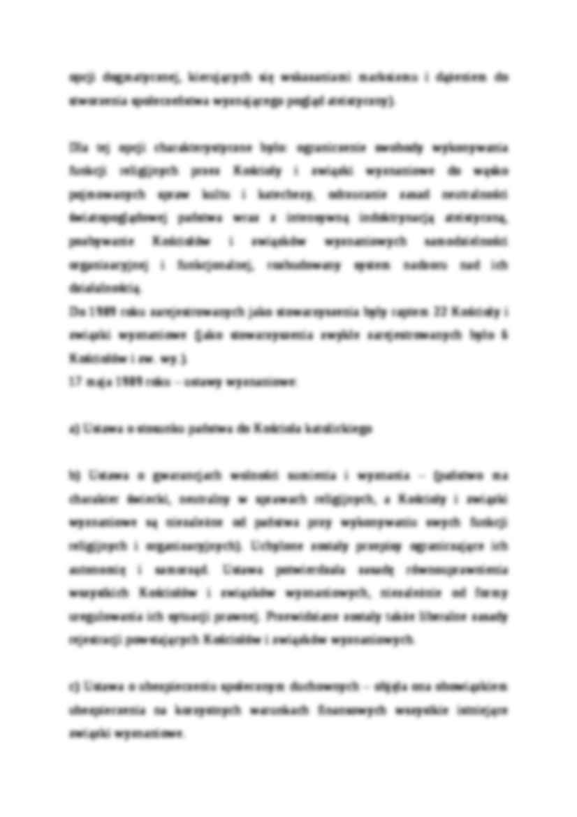 Charakterystyka ustawodawstwa wyznaniowego w Polsce komunistycznej - strona 2