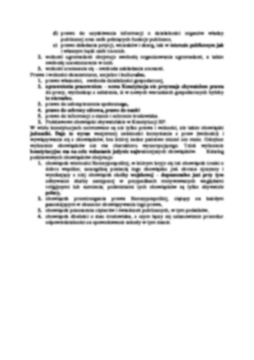 Systematyka podstawowych praw jednostki w Konstytucji RP-opracowanie - strona 2