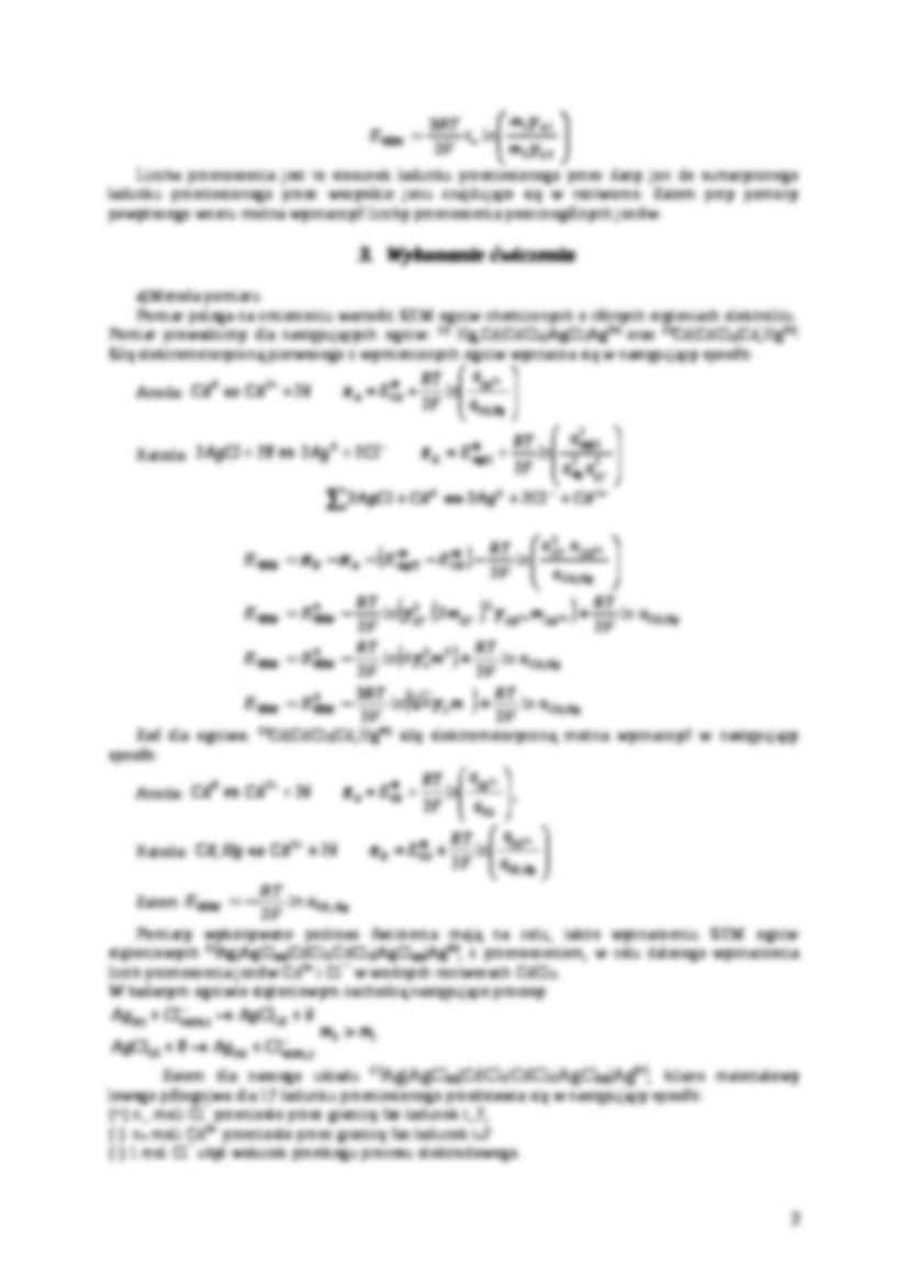 Termodynamika ogniw - sprawozdanie - strona 2