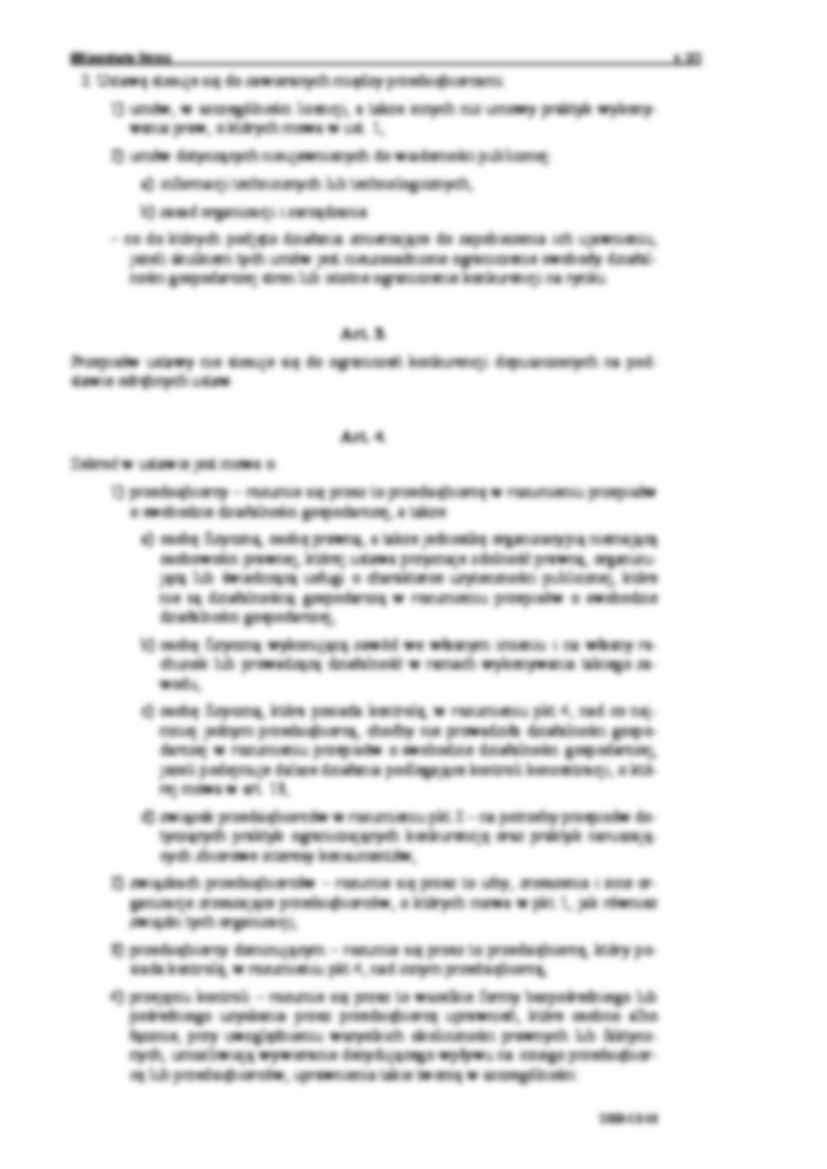 Ustawa o ochronie konkurencji i konsumentów - omówienie  - strona 2