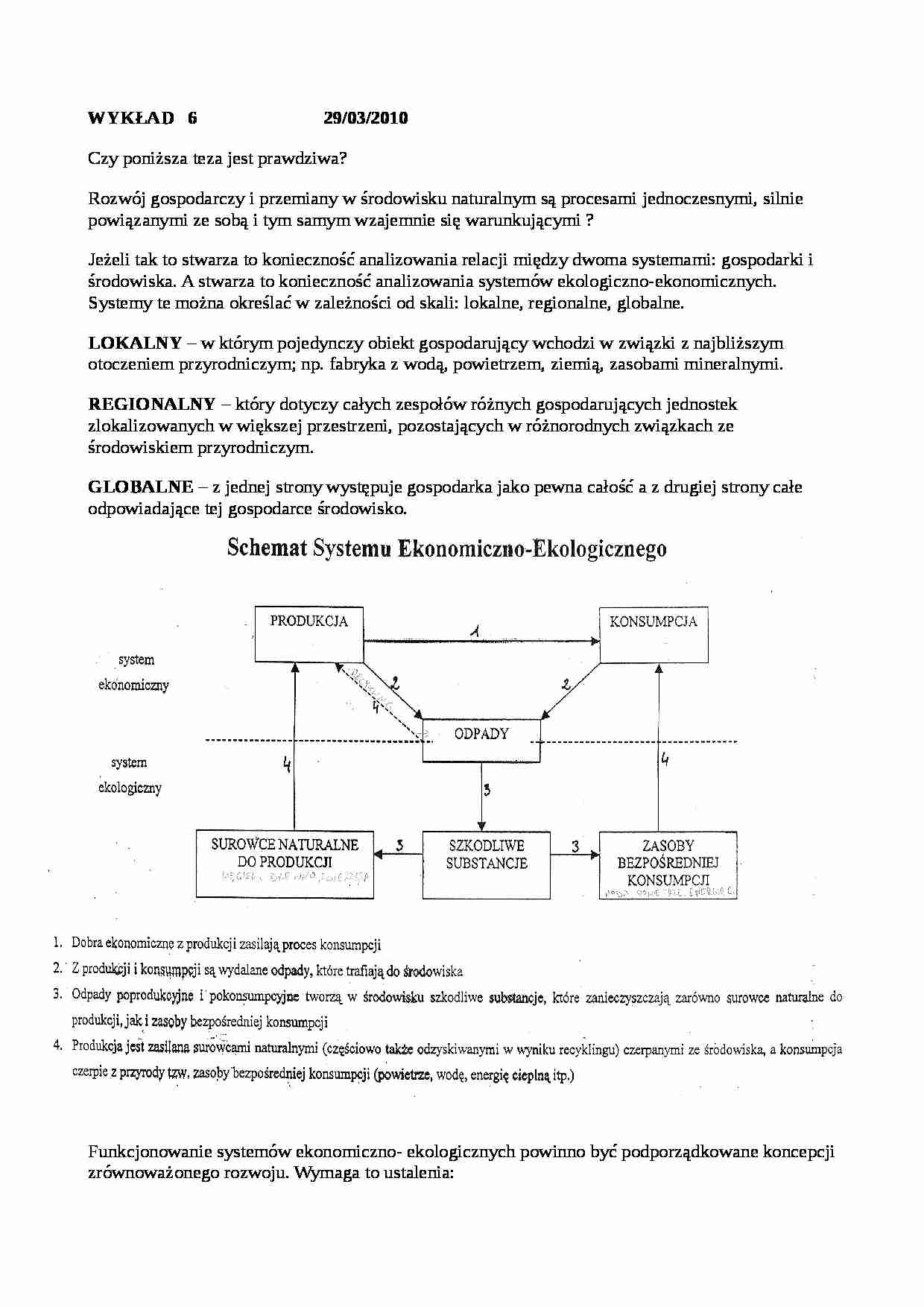 System ekonomiczno-ekologiczny - wykład - strona 1