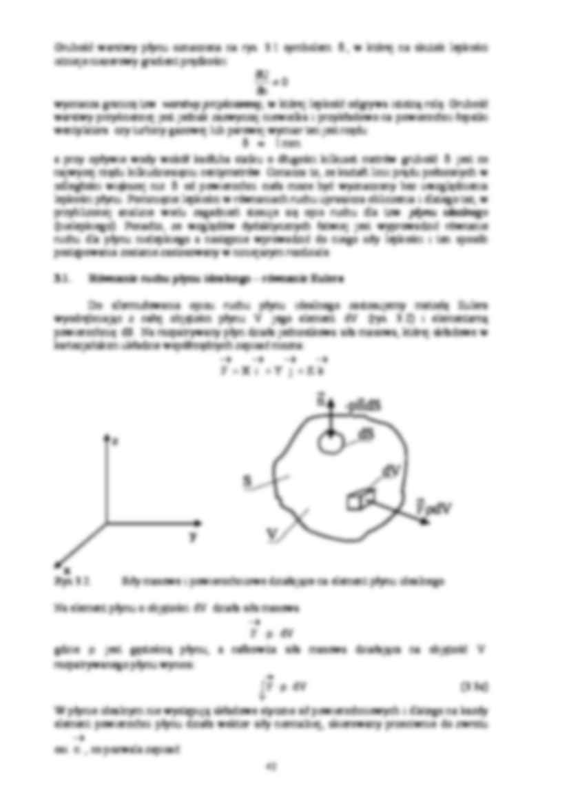 Równania ruchu płynu-opracowanie - strona 2