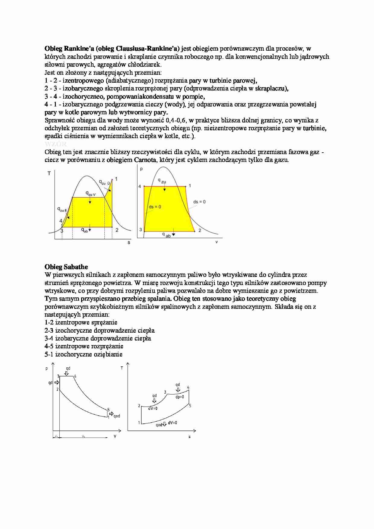 Obiegi w termodynamice - wykład - strona 1