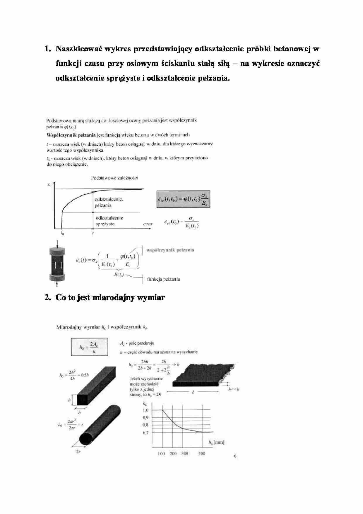 Konstrukcje betonowe 1 - Pytania egzaminacyjne 10 - strona 1