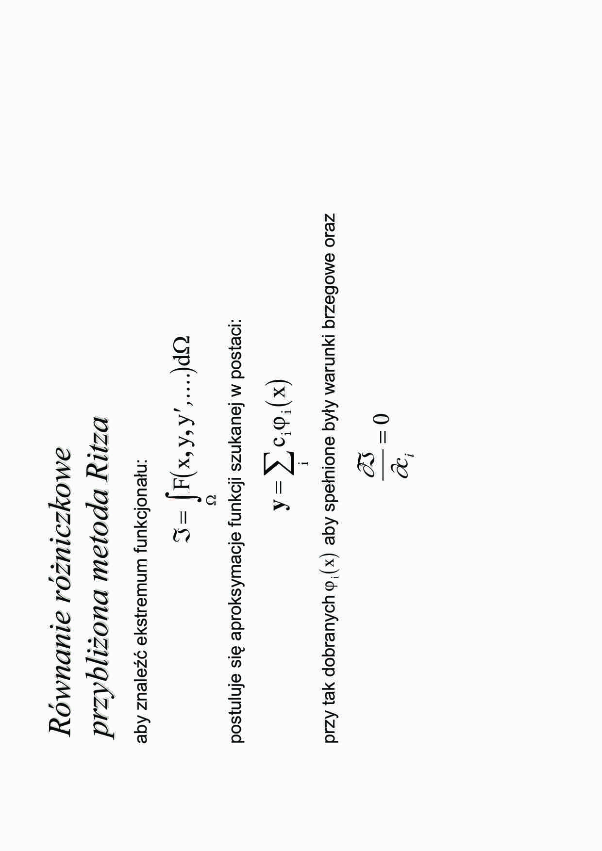 Równanie różniczkowe - przybliżone równanie Ritza - strona 1
