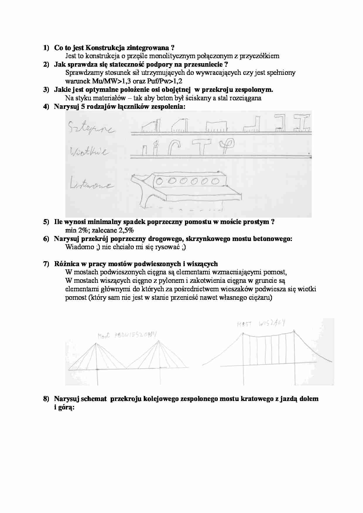 Podstawy Mostownictwa - pytania egzaminacyjne part 17 - strona 1