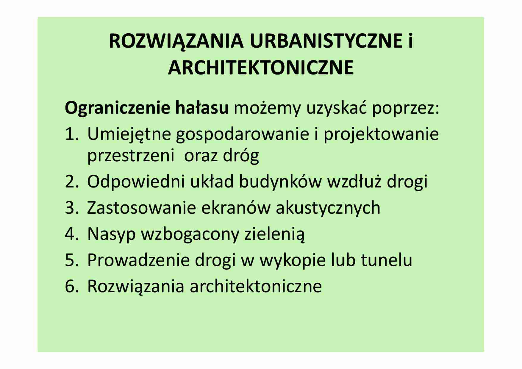 Rozwiązania urbanistyczne i architektoniczne  - strona 1